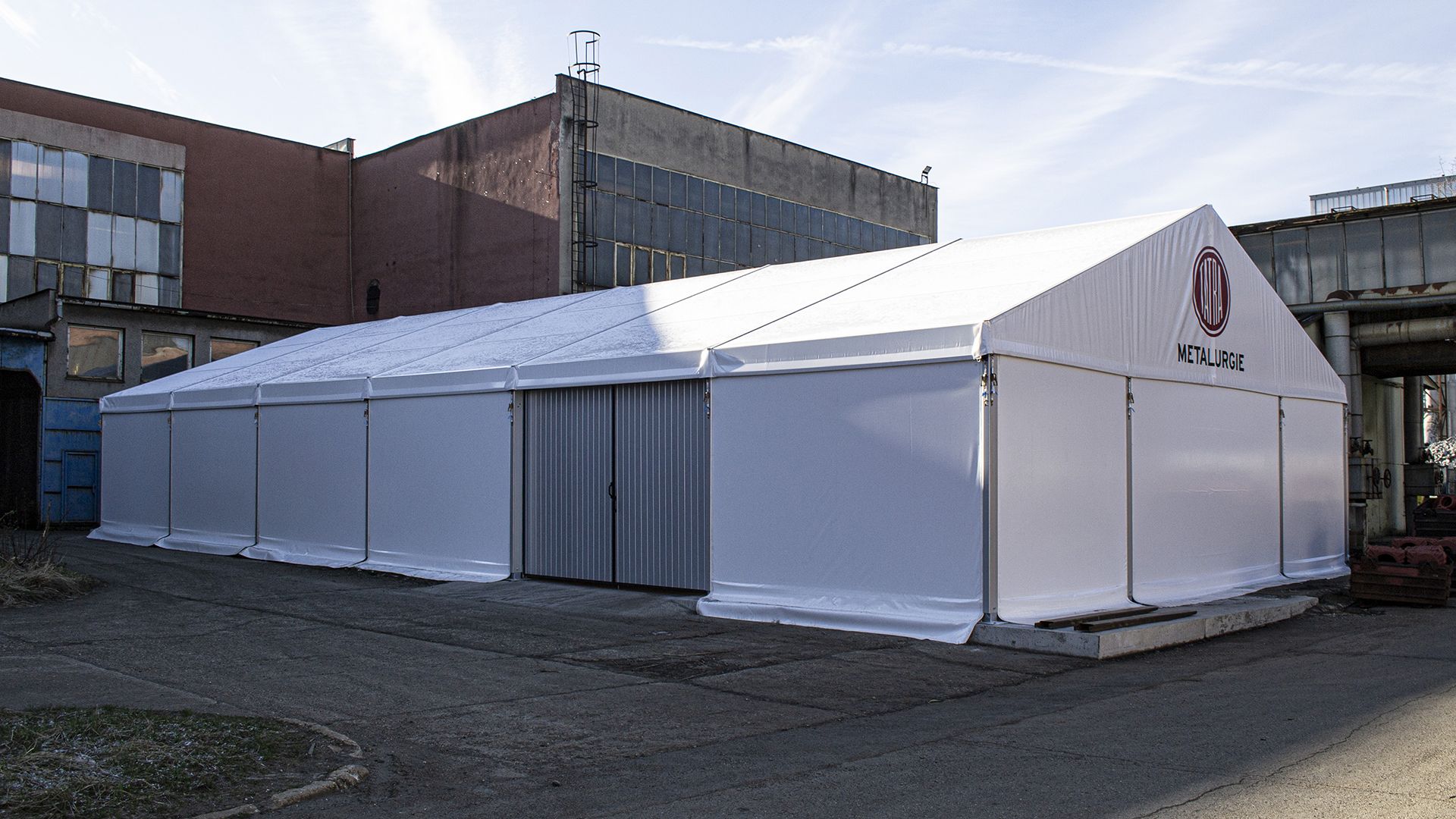 Tent hall for storage with canopy cladding, Kopřivnice