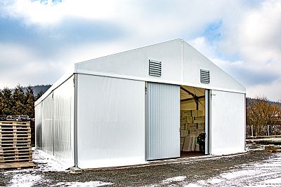 Lightweight tent hall for storage, Háj ve Slezsku