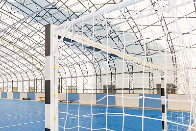 Prefabricated halls in the desert and snow