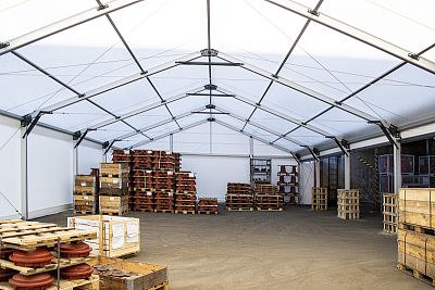 Tent hall for storage with canopy cladding, Kopřivnice