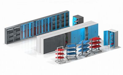 Workshop furniture as a set of blocks